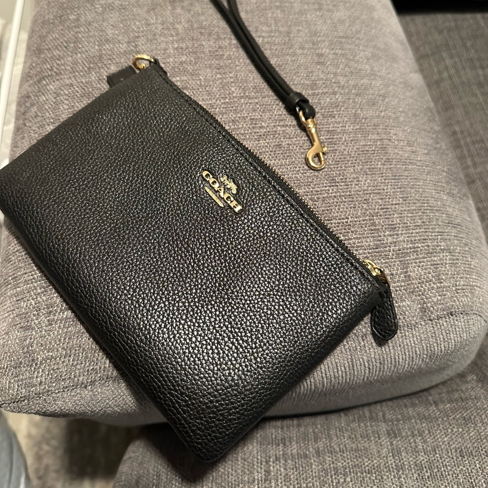 Black COACH Wristlet